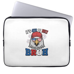Lustiges 4. Juli-Adler Bruh patriotisches Shirt-De Laptopschutzhülle