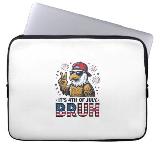Lustiges 4. Juli Adler Bruh Patriotisches Shirt-De Laptopschutzhülle