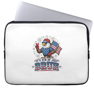 Lustiges 4. Juli Adler Bruh Patriotisches Shirt-De Laptopschutzhülle