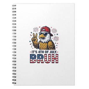 Lustiges 4. Juli Adler Bruh Patriotisches Shirt-De Notizblock