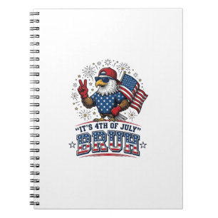 Lustiges 4. Juli Adler Bruh Patriotisches Shirt-De Notizblock