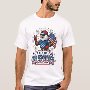 Lustiges 4. Juli-Adler-Bruh-patriotisches Shirt-De T-Shirt