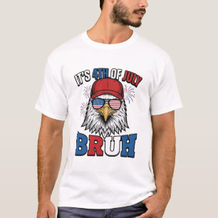 Lustiges 4. Juli Adler Bruh Patriotisches Shirt-De T-Shirt