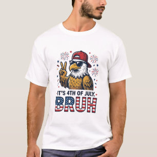 Lustiges 4. Juli-Adler-Bruh-patriotisches Shirt-De T-Shirt