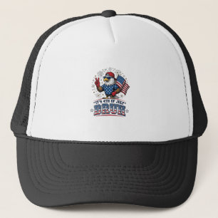 Lustiges 4. Juli-Adler Bruh Patriotisches Shirt-De Truckerkappe