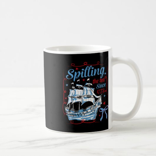 Lustiges 4. Juli, der den Tee seit 1773 verschütte Kaffeetasse (Rechts)