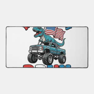 Lustiges 4. Juli Dinosaurier Monster Truck Shirt_1 Schreibtischunterlage