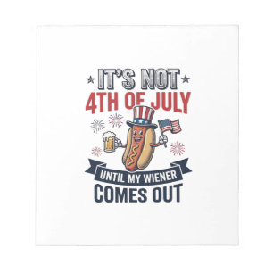 Lustiges 4. Juli Hot Dog Vintage Patriotisches T-S Notizblock