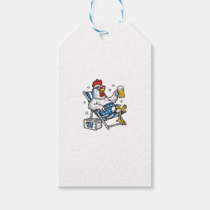 Lustiges 4. Juli Huhn Bier Patriotisches T-Shirt D Geschenkanhänger