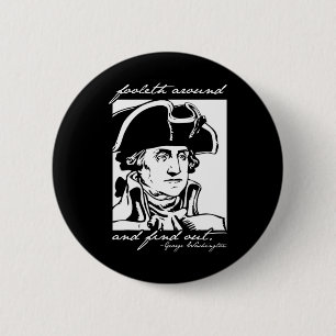 Lustiges 4. Juli July 4th George Washington Dummko Button