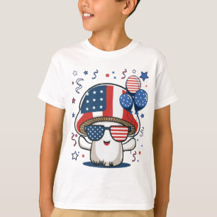 Lustiges 4. Juli Pilz Patriotische Amerikanische F T-Shirt