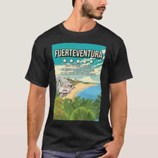 Lustiges 5-Sterne-Fuerteventura-Minimal-Reiseposte T-Shirt