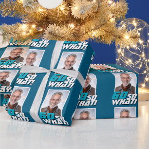 Lustiges 60 So-was-Zitat-Foto 60. Geburtstag Geschenkpapier