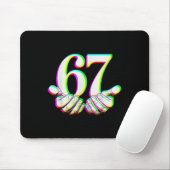 Lustiges 67-Hand-Sechs-Sieben-Meme-Gen-Alpha-Slang Mousepad (Mit Mouse)