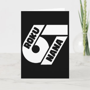 Lustiges 67 Japanisches Meme Roku Nana Grafikdesig Karte