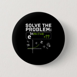 Lustiges 67 Mathe-Meme Löse das Problem Lehrer Für Button