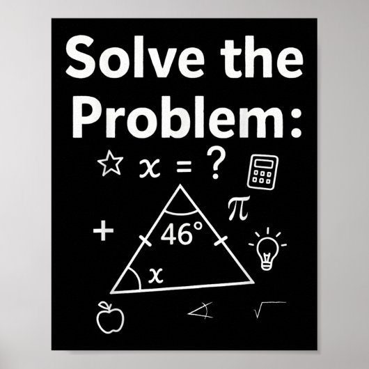 Lustiges 67 Mathe-Meme Löse das Problem Lehrer Für Poster (Vorne)