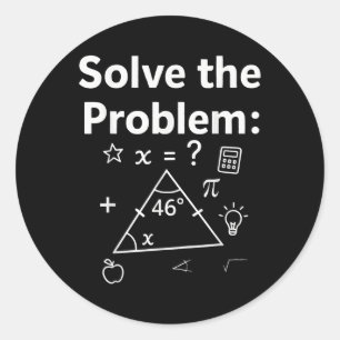 Lustiges 67 Mathe-Meme Löse das Problem Lehrer Für Runder Aufkleber