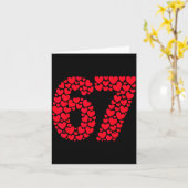 Lustiges 67 Meme 6 7 Gen Alpha Slang für Valentins Karte (Gelbe Blume)