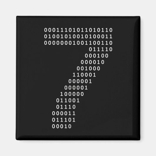 Lustiges 67 Meme Binärcode Tech Geek Digital Six S Magnet (Vorne)