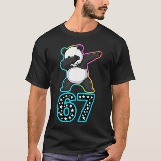 Lustiges 67 Meme Dabbing Panda Regenbogen Gen Z Se T-Shirt