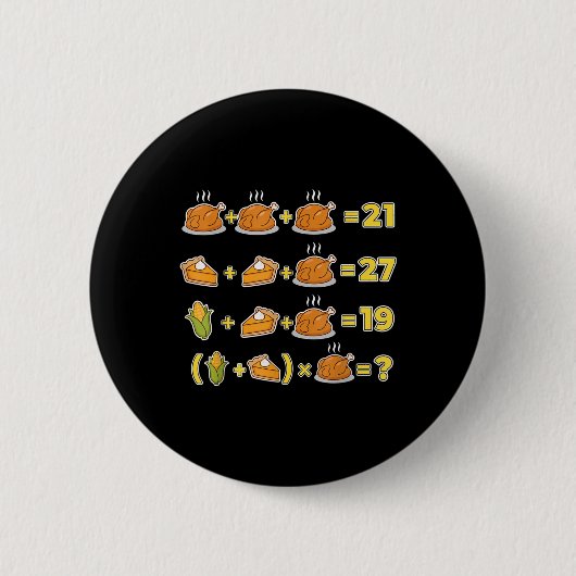 Lustiges 67 Meme Erntedankfest Mathematik Logik-Rä Button (Vorderseite)
