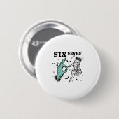 Lustiges 67 Meme Grusel Skelett Sechs Sieben Gen A Button (Vorne & Hinten)