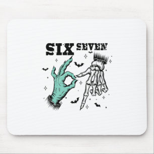 Lustiges 67-Meme Grusel-Skelett Sechs Sieben Gen A Mousepad