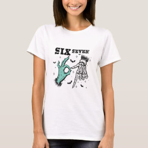 Lustiges 67 Meme Grusel Skelett Sechs Sieben Gen A T-Shirt