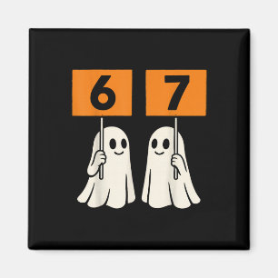 Lustiges 67 Meme Halloween Trend Six Seven Geister Magnet