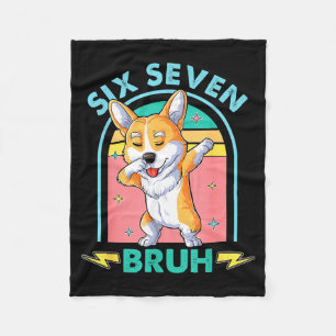 Lustiges 67 Meme Hund Six Seven Bruh Kinder Jungen Fleecedecke