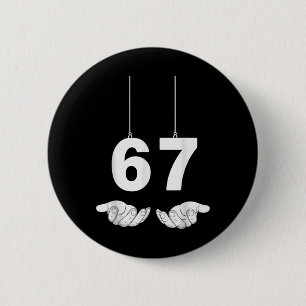 Lustiges 67-Meme-Kostüm Six Seven Halloween Gen Z  Button