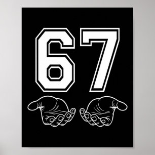 Lustiges 67 Meme Kostüm Six Seven Halloween Gen Z  Poster