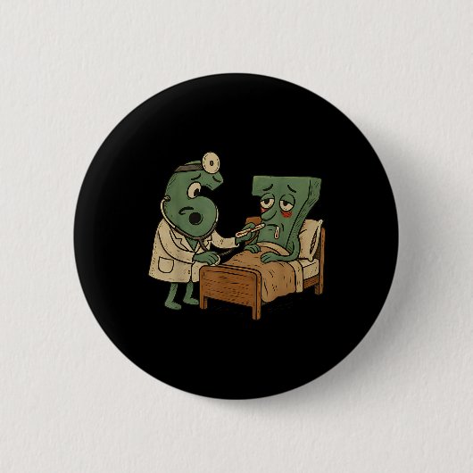 Lustiges 67 Meme Krankes Sieben Nummer Shirt  Button (Vorderseite)