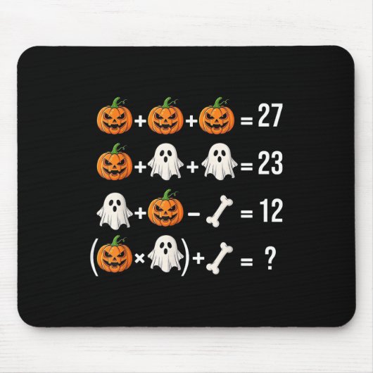 Lustiges 67 Meme Kürbis Geist Mathelehrer Kostüm Mousepad (Vorne)