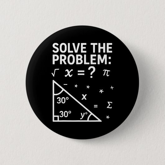 Lustiges 67 Meme Löse das Problem für Mathematikle Button (Vorderseite)