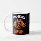 Lustiges 67 Meme Sechs Sieben Bruh Ästhetik Kaffeetasse (Links)