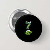 Lustiges 67 Meme Six Seven Gruselige Monster Hände Button (Vorne & Hinten)