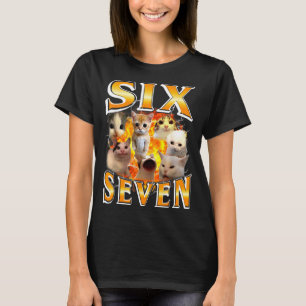 Lustiges 67 Meme Six Seven Katzen Meme Lustiges Bo T-Shirt