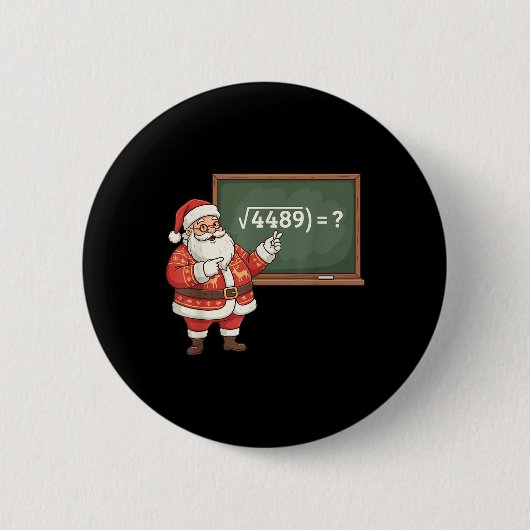 Lustiges 67 Meme Six Seven Mathelehrer Weihnachten Button (Vorderseite)
