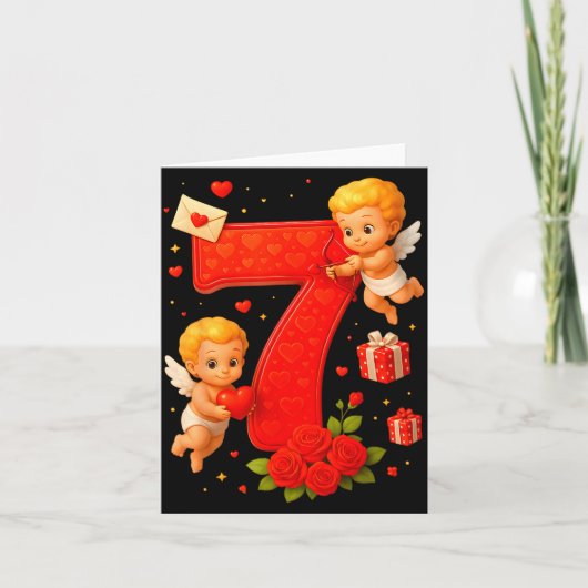 Lustiges 67 Meme Six Seven passende Paare Valentin Karte (Vorderseite)