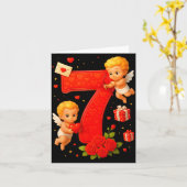 Lustiges 67 Meme Six Seven passende Paare Valentin Karte (Gelbe Blume)