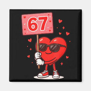 Lustiges 67 Meme Süßes Valentinstag Sechs Sieben L Magnet