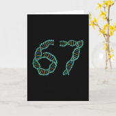 Lustiges 67-Nummern-Meme-DNA-Replikations-Molekula Karte (Gelbe Blume)