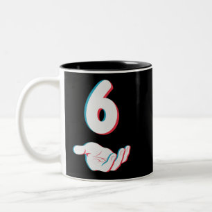 Lustiges 67 Sechs Sieben Meme Paar passend  Zweifarbige Tasse