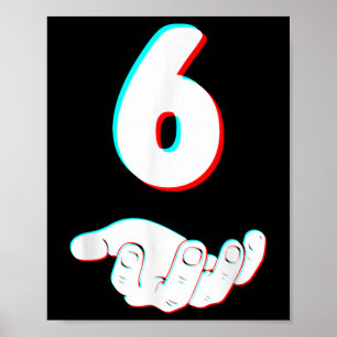 Lustiges 67 Sechs Sieben Meme Paar passendes Hallo Poster
