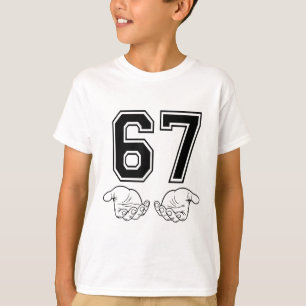 Lustiges 67 Sechs Sieben Meme Paar passendes Hallo T-Shirt