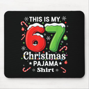 Lustiges 67 Sechs Sieben Meme Weihnachten Schlafan Mousepad
