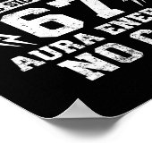Lustiges 67-Shirt-Meme Sechs Sieben Poster (Ecke)
