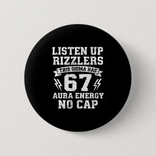 Lustiges 67-Shirt Meme Six Seven Button